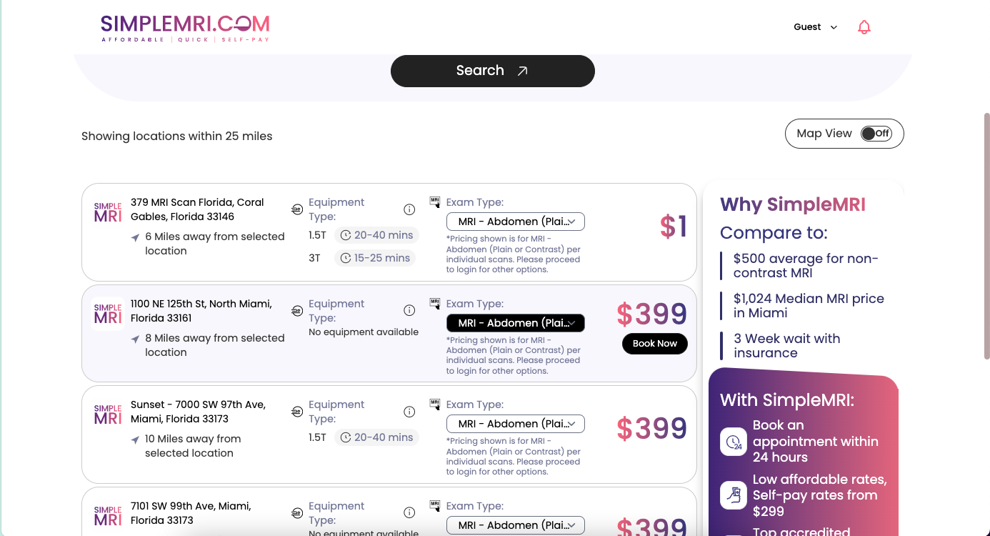 DoctorFare specialist directory and search