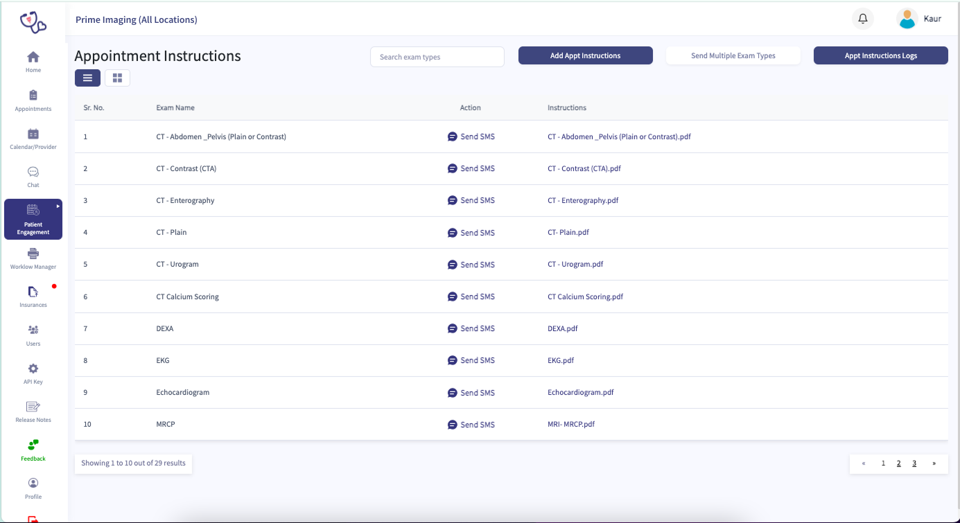 DoctorFare web portal — exam preparation instructions